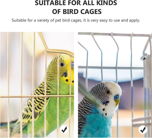 10pcs Stainless Steel Pet Birds Cage Metal Hook Clip, Iron Door Buckle Lock for Bird Cage (Silver)