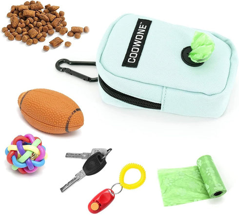 Dog Treat Pouch and Poop Bag Holder for Leashes, Hands Free Dog Waste Bag Dispenser, Perfect for Training