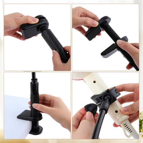 DYNWAVE Dog Hair Dryer Stand, Adjustable Grooming Table Hair Dryer Holder with Clamp, 360 Degrees Rotatable