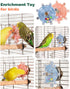 Goodlifebird 2 Pcs Bird Toys for Parakeets, Budgie Toys, Spinning Wheel Parrot Toys, Chewing Exercisers, Interactive