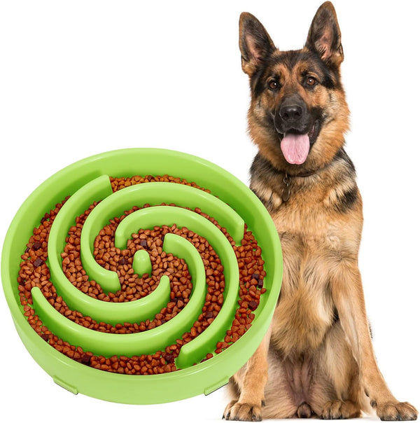 JASGOOD Slow Feeder Dogs Bowl for Large Medium Dogs, Anti-Gulping Design to Stop Bloat