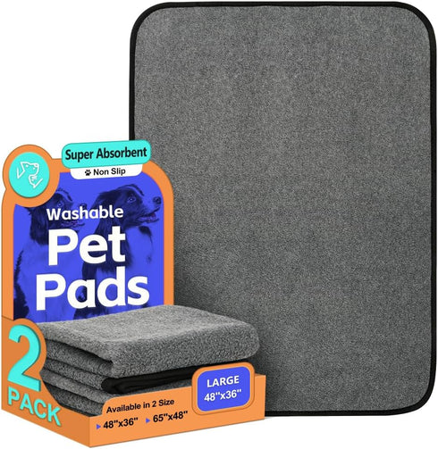 Washable Pee Pads for Dogs, Extra Large Reusable Dog Pee Pad, Waterproof