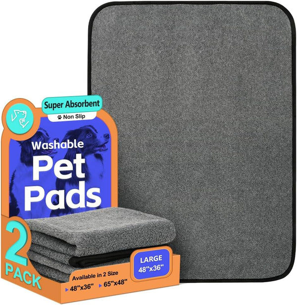 Washable Pee Pads for Dogs, Extra Large Reusable Dog Pee Pad, Waterproof