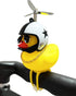 Kids Lovely Yellow Duck Bike Bell, Rubber Bicycle Accessories with LED Light for Toddlers, Children, Adults Outdoor