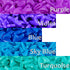 zetpo 100 pcs Cat Nail Caps with Adhesives and Applicators, M, Purple, Blue, Sky Blue, Turquoise