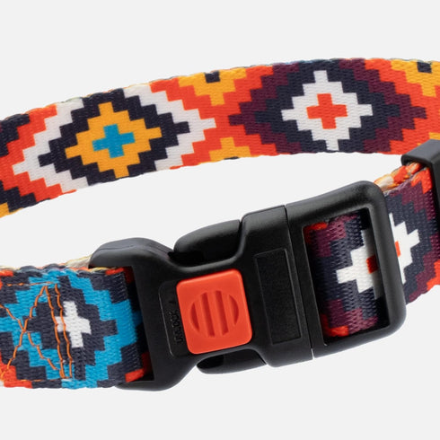 CollarDirect Aztec Dog Collar, Adjustable Nylon Tribal Pattern Pet Collar for Small Medium Large Dogs (Aztec Sunset)