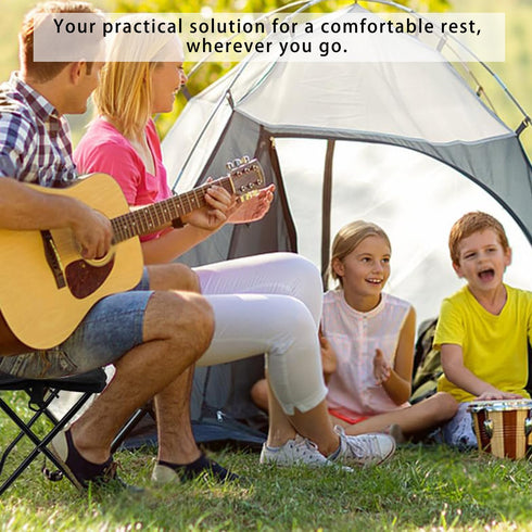Biunnru 2-in-1 (2) Lightweight Portable Folding Chair, Camping Stool with Carry Bag, X-Shape Steel Frame for Outdoor