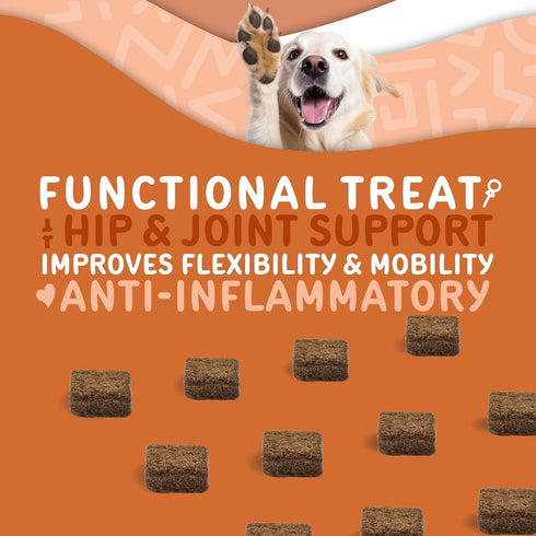 waggedy Hip and Joint Turmeric - Dog Supplements for Joints with Glucosamine & MSM, All-Natural Daily Chews to Improve