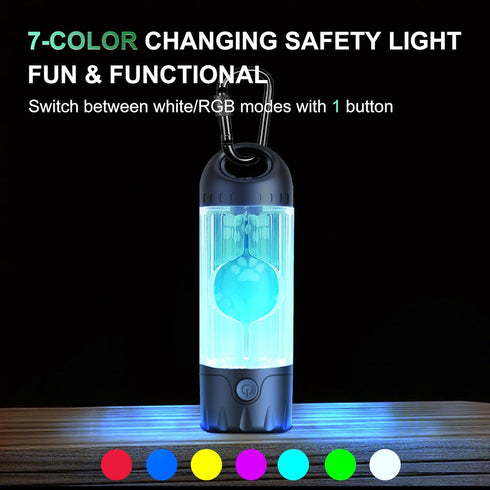 3-in-1 7-Color, IPX6 (2 60 Tubasion Dog Poop Bag Holder with Flashlight USB-C Rechargeable doggie bag holder for leash