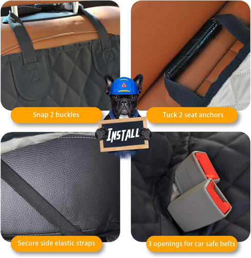 Honest Dog Car Seat Covers, Dog seat Cover with Side Flap for Cars, Trucks, and Suv's - Waterproof & Nonslip Pet Seat