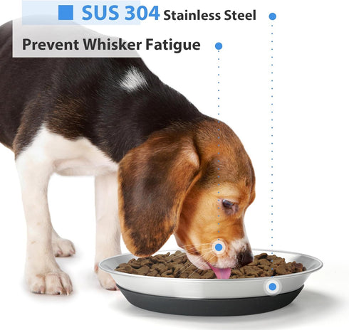 Premium Stainless Steel Dog Bowls - Non-Slip, 2.5 Cups Capacity, Durable and Safe for Your Beloved Pet