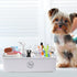 4-Compartment Premium Dog Grooming Organizer,Metal Caddy for Pet Stuff with Handle-Powder Coated Storage Bin for Dog