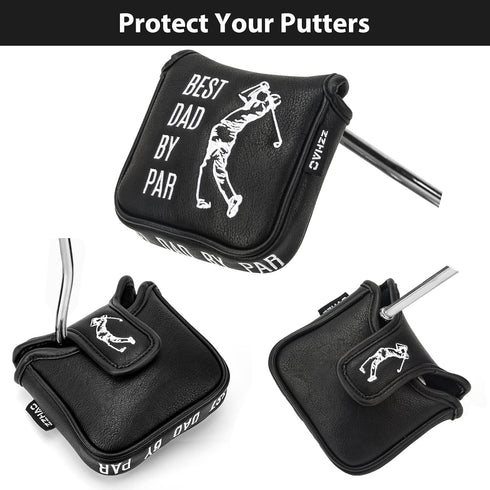 ZZHAO Funny Magnetic Mallet Golf Putter Cover | Fits Most Mallet Putters | Golf Gifts for Dad