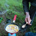 Orblue 4-in-1 Camping Utensils, 2-Pack Portable Stainless Steel Spoon, Fork, Knife & Bottle Opener Combo