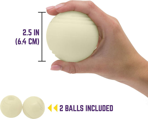 Chew King Glowing Fetch Ball, Dog Ball Toys, 2.5" Balls, 2-Pack