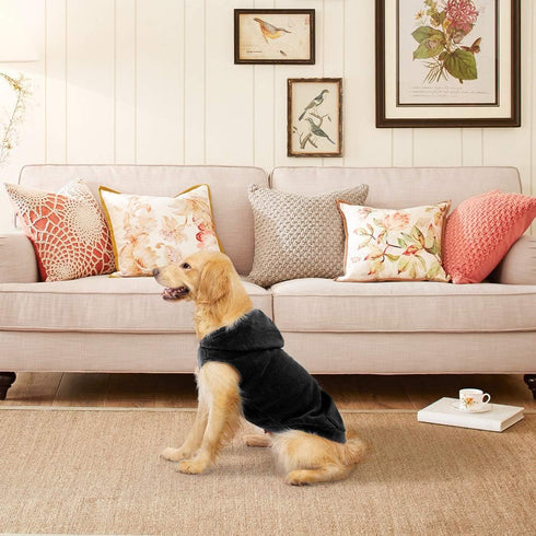 EXPAWLORER Dog Hoodie Fleece Sweater Vest, Hooded Dog Sweatshirt, Warm Cozy Puppy Clothing for Small Medium Large Dogs