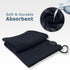 Magnetic Golf Towel - Exquisit Microfiber Waffle Black Towel Golf Accessories for Men & Women 20"x20"