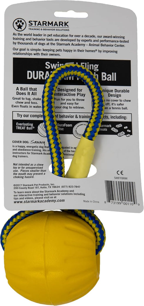 Starmark Swing 'n Fling DuraFoam Ball Dog Toy, Medium