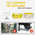 Cute Small Dog Bowl Set - Ceramic Water and Food Bowls for Small Pets, Heavy Cat Bowls, Dishwasher Safe, Green & White