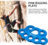NewDoar 40KN Paw Rigging Plate with 4/5 Holes for Rock Climbing Gear, 8 Holes, Blue
