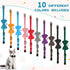 10 Pieces Cat Bowtie Collars with Bell, Adjustable Breakaway Kitten Collar for Boys Girls, Solid Colors