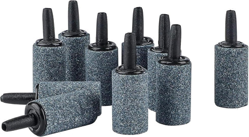Pawfly 1 Inch Air Stone Cylinder Grey Bubble Diffuser for Nano Air Pumps, 50 Pack for Fish Tanks