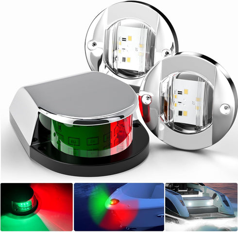 PSEQT Boat Navigation Lights LED Waterproof Marine Bow Stern Side Interior Deck