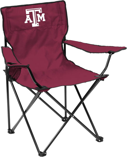 Logo Brands NCAA Portable Quad Chair Folding Tailgate Chair with Armrests, Built-In