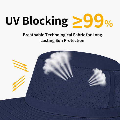ZOORON Boonie Hat - UPF 50+ Cooling Sun Hat for Men & Women - Wide Brim Bucket Hat