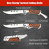 MADSABRE Tactical Folding Knife with Rosewood Handle and Sheath,Foldable Long Blade 12.7-in Outdoor Pocket EDC Hunting Survival Tool, Big Blade Fishing Camping Knives Gifts for Men by MADSABRE