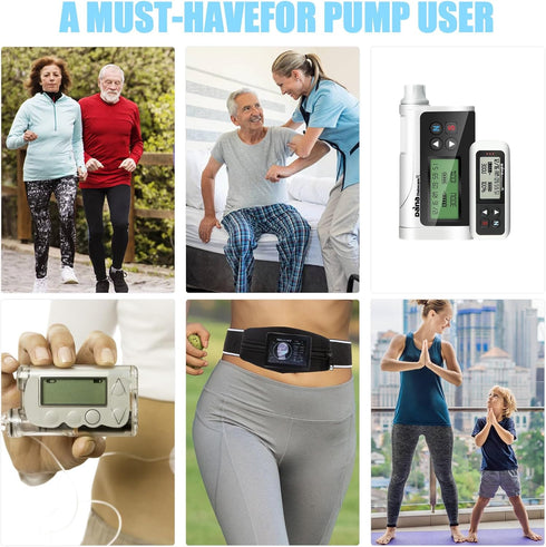 LJHYSD Insulin Pump Belt, Expandable Medical Waist Pouch, Diabetic Running Belt with Pocket, Adjustable Waist, Diabetic