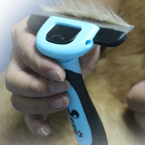 Effective Deshedding Brush and Large Dog Comb, Professional Grooming Tools for Reducing Undercoat Shedding