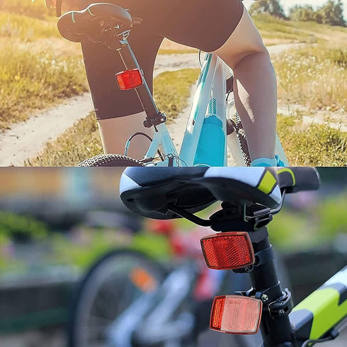 VICDUEKG 6 Pcs Bicycle Reflectors Front and Rear Kit, Safety Warning Reflectors for Night Cycling
