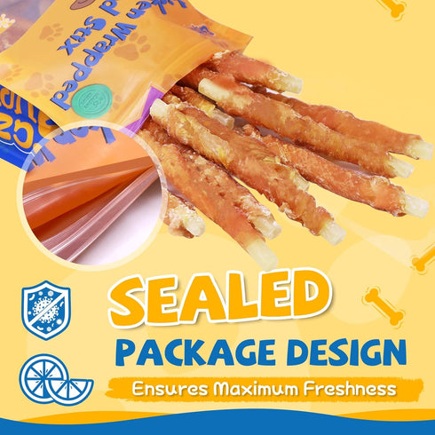 Gazeupon Soft Dog Treats, Healthy Training Treats for Dogs, Rawhide Free Snacks for Small Dogs, Chicken Wrapped Cod