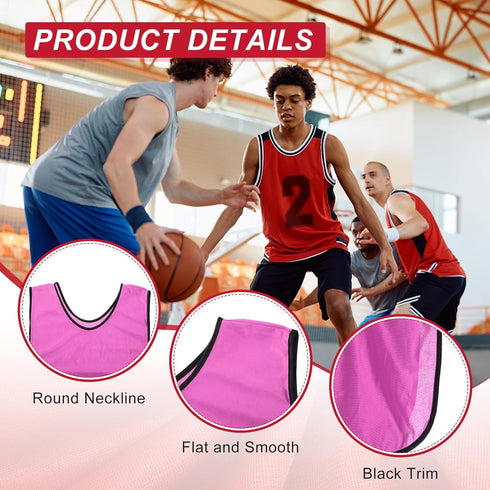 Reversible Youth Soccer Training Pinnies - Numbered Practice Vests