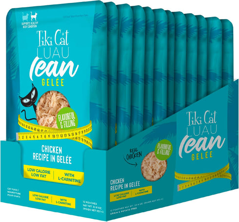 Tiki Cat Luau Lean Gelee Wet Cat Food, Chicken, 2.8 oz Pouch (12 Count)
