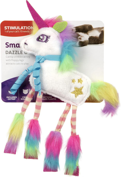 SmartyKat Dazzle Unicorn Crinkle Plush Catnip Toy