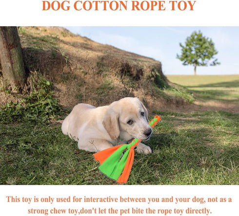 ASOCEA 3 Pack Dog Rope Toys - Interactive Cotton Chew Toys for Small Medium Dogs, Chase and Tug