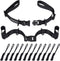 Wisdompro 2 Pack Heavy Duty Adjustable Backpack Chest Straps with 12 Pieces Zipper Pulls - Black