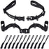 Wisdompro 2 Pack Heavy Duty Adjustable Backpack Chest Straps with 12 Pieces Zipper Pulls - Black