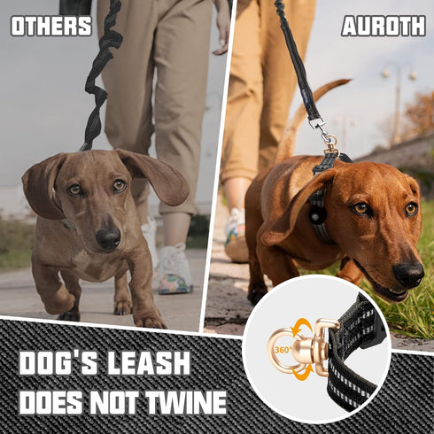 Auroth Airtag Dog Collar, Adjustable, Heavy Duty D Ring, Tangle Free, for Medium Large Dogs