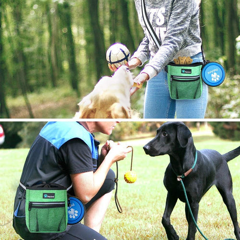 PetAmi Dog Treat Pouch, Pet Treat Pouch for Training, Dog Walking Bag Holder for Kibbles, Pet Food Toy, Dog Trainer