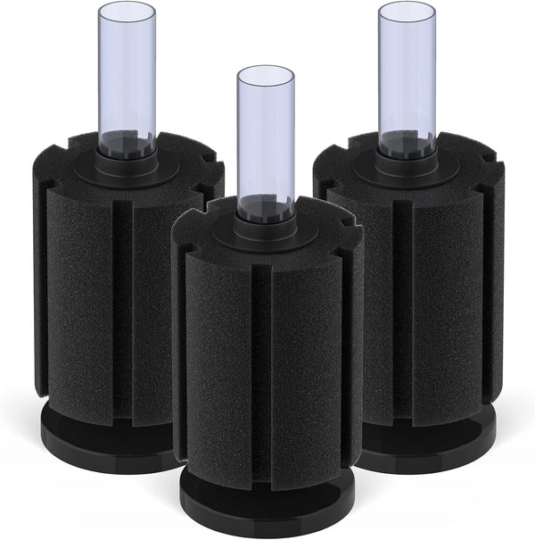 Pawfly Large Bio Sponge Filter, 3 Pack for Quiet Betta Fry Shrimp and Small Fish Tank up to 50 Gallon