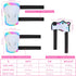 Kids Protective Gear Set, 7 in 1 Knee Pads, Elbow Pads, Wrist Guards for Girls, Skating, Cycling, Ages 3-8