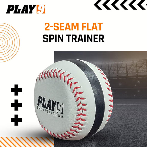 9 SHOP PLAY - Spin Trainer - Training Baseballs for Pitchers - Genuine Leather for Game Like Feel - Baseball Training