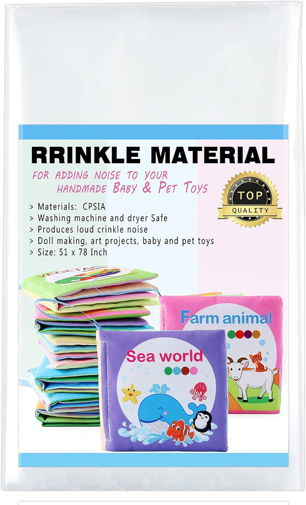 Zonon Noise Making Crinkle Paper for Baby Dog Cat Toys - Pet Supplies (51 x 78 Inch)