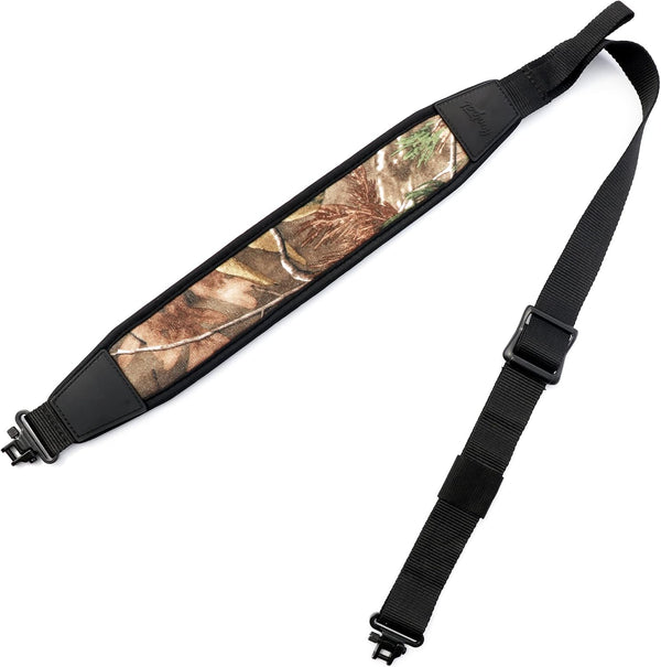 HUNTPAL 2 Point Shotgun Sling, Rifle Sling with Swivels, Quick Length Adjustment, Neoprene Padded Strap