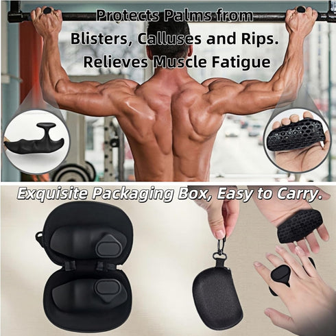 Jopplim Anti-Slip Workout Grips, Ergonomic Workout Gloves, Weight Lifting Grips, for Men and Women, Silicone Gym Grips