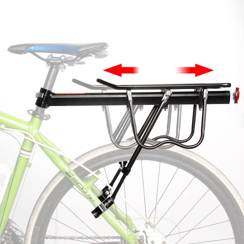 Rear Bike Rack - 110 lbs / 50KGS Aluminum Alloy Adjustable Cargo Racks for 26"-29" Frames