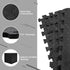 12 1/2" Tangkula Tiles Exercise Flooring Mats with Border, Non-Slip EVA Foam Protective Mats, Elastic Puzzle Play Mats